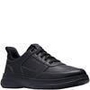 CLARKS MENS EASY ON EASY OFF LACE SHOE - BLACK LEATHER